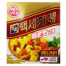 Ottogi Baekse Curry Spicy Solid 100g