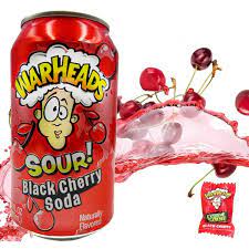 War Heads Sour Black Cherry Soda 355ml