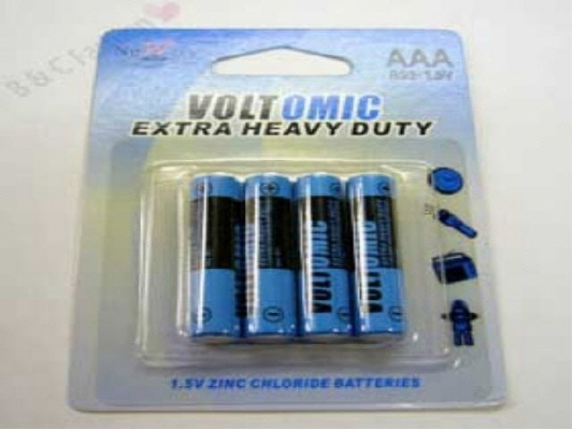 Voltomic Extra Heavy Duty Batteries AAA x 4pk