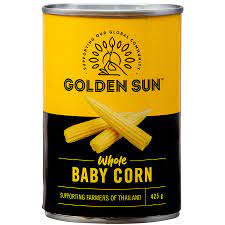 Golden Sun Gluten Free Whole Baby Corn 425g