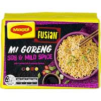 Maggi Fusion Instant Noodles Mi Goreng Soy & Mild Spice 5pk