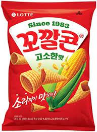 Lotte Cone Shaped Corn Snack Original 67g